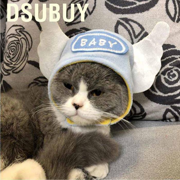 Dsubuy Super Cute Pet Cat Headwear Cap "Baby" Letters And Wings