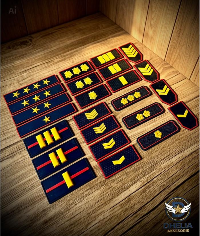 Patch Rubber Emblem Karet/ Pangkat/Kerah baju/POLRI