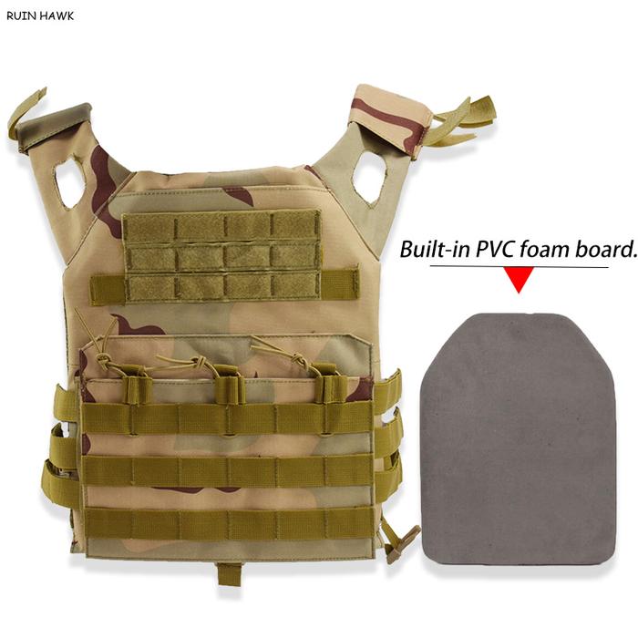 Jpc 600D Hunting Tactical Vest Military Molle Plate Carrier Magazine