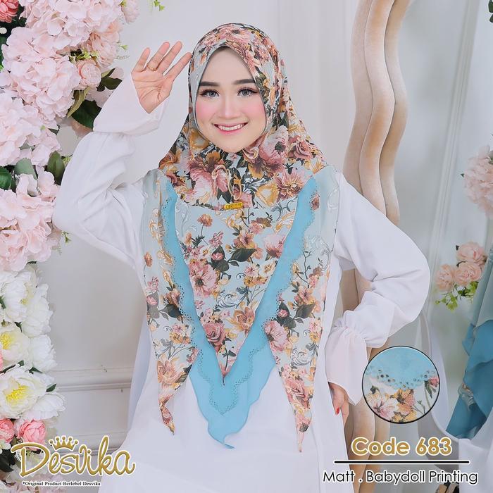 ANABELLE Hijab Ceruty Babydooll Laser Printing DC683 Desvika