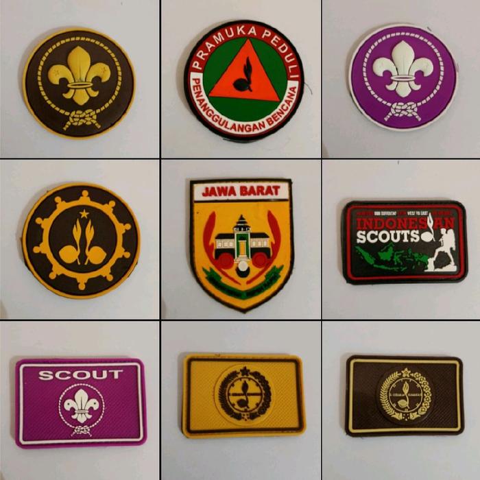 patch rubber aksesoris tempelan karet logo pramuka