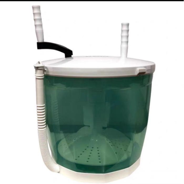 (2 in 1) Mesin Cuci Pakaian Dan Pengering(1200 rpm) Mini Manual Dengan Pedal Tenaga Tangan Washing M