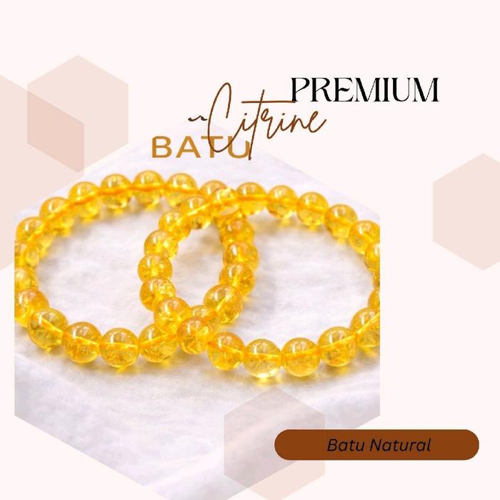 [Citrine] Gelang Batu citrine Remium