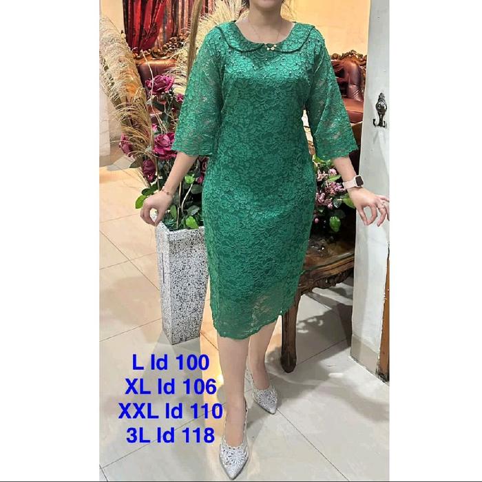 Dres Wanita Fatmawati Krah+mutiara Pake furing