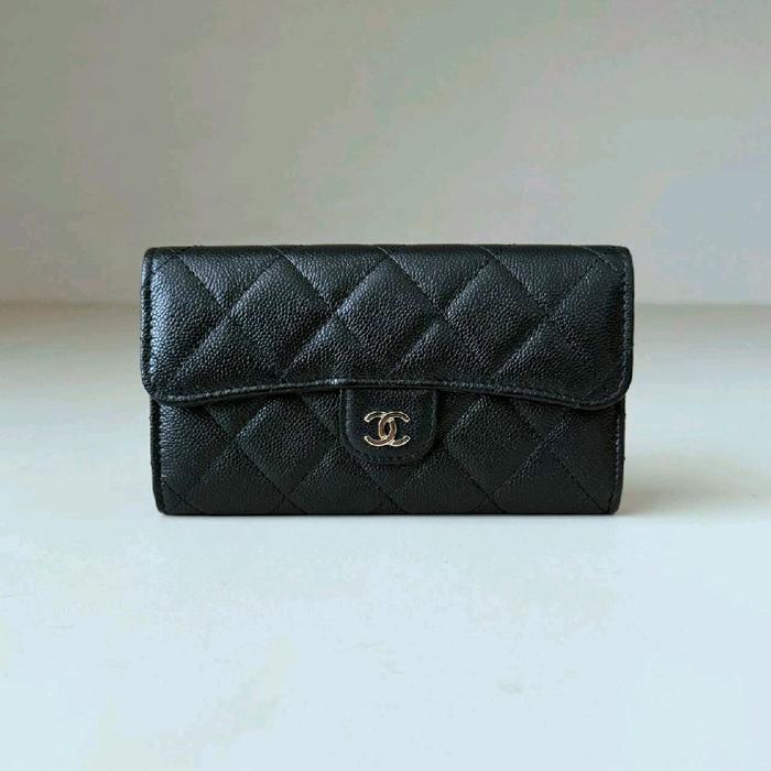 Chanel Classic Flap Medium Wallet Black Caviar Ghw