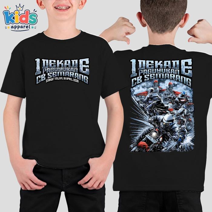 KAOS Anak ACARA CB 1 DEKADE PAGUYUBAN CB SEMARANG BONUS STIKER