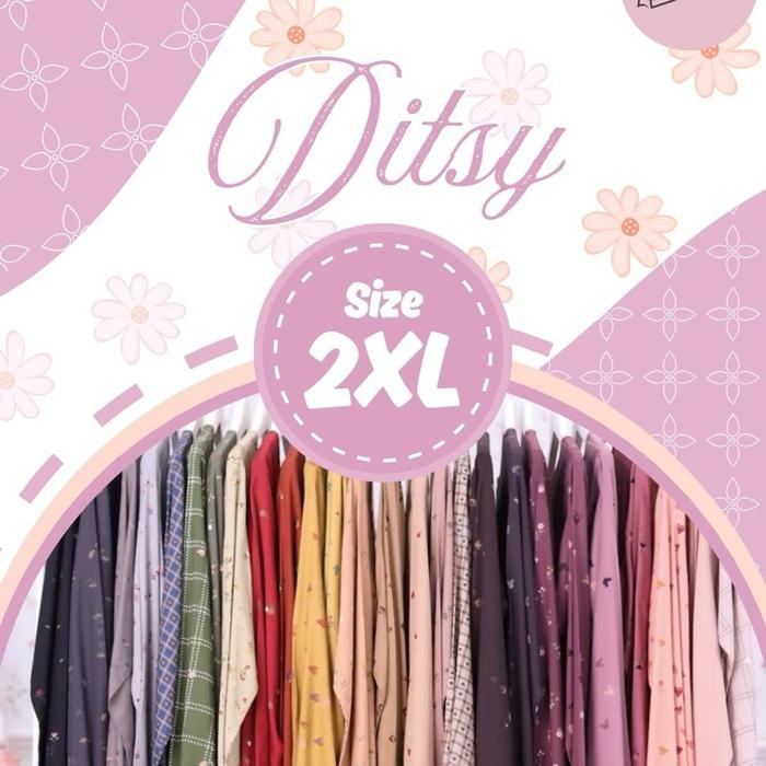 Ditsy Mei 2026 Size XXL Dress Dewasa Muslim