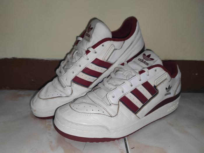 Adidas Forum 84 Low Cloud White Vivid Red, Size 47 1/3/30.5cm China (2nd, Kondisi 85%)