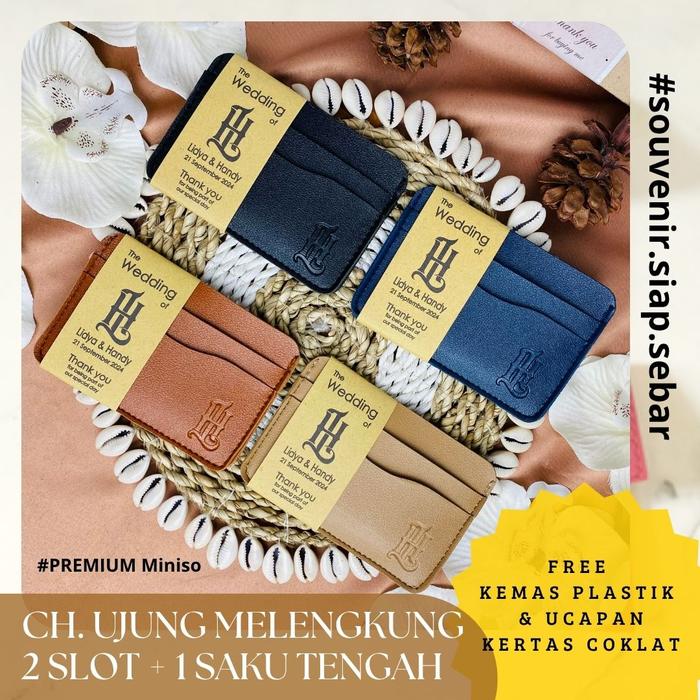 Souvenir Dompet Kartu PREMIUM || Card Holder RASTI, INCLUDE PACKING PLASTIK & THANK CARD CUSTOM, 2 S
