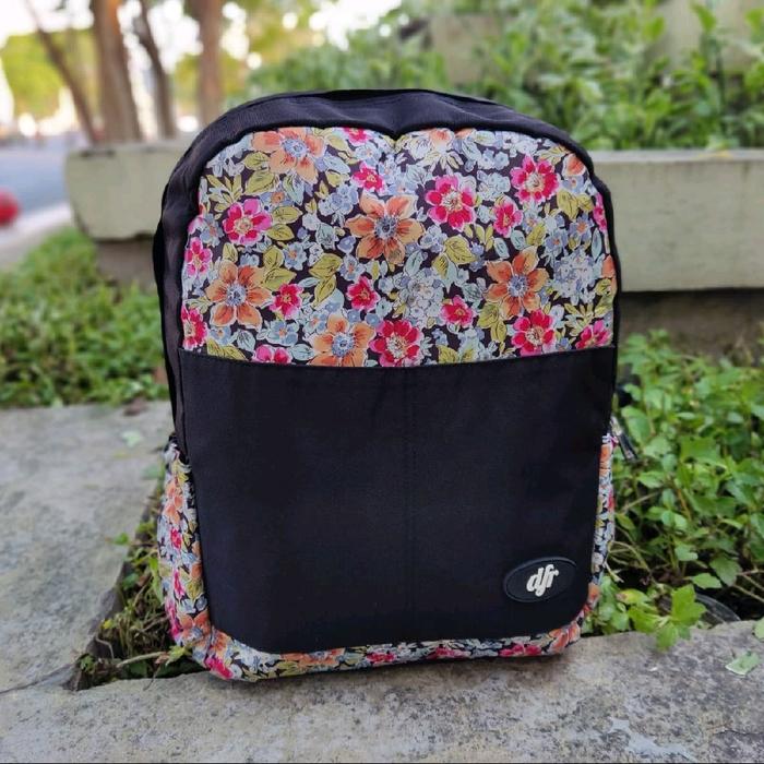 TAS RANSEL ANAK SEKOLAH MOTIF BUNGA- KONDISI BEKAS