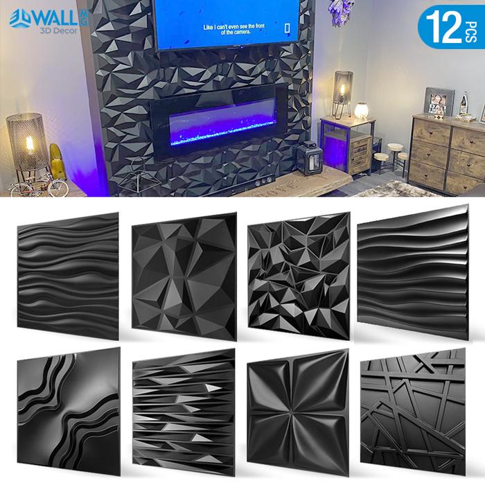 12pcs 50cm house wall renovation stereo 3D wall panel