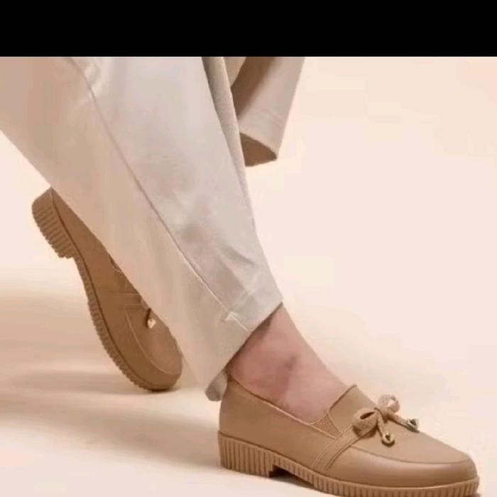 PORTO LADY SUI / SEPATU KARET PLAT SHOES WANITA MOTIF PAKAI PITA KECIL ORIGINAL MERK PORTO UKURAN 36