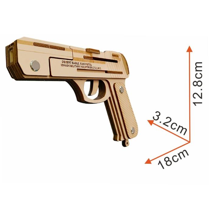 Desert Eagle Leather Band Gun - Color Box Cross Border 3D Model DIY