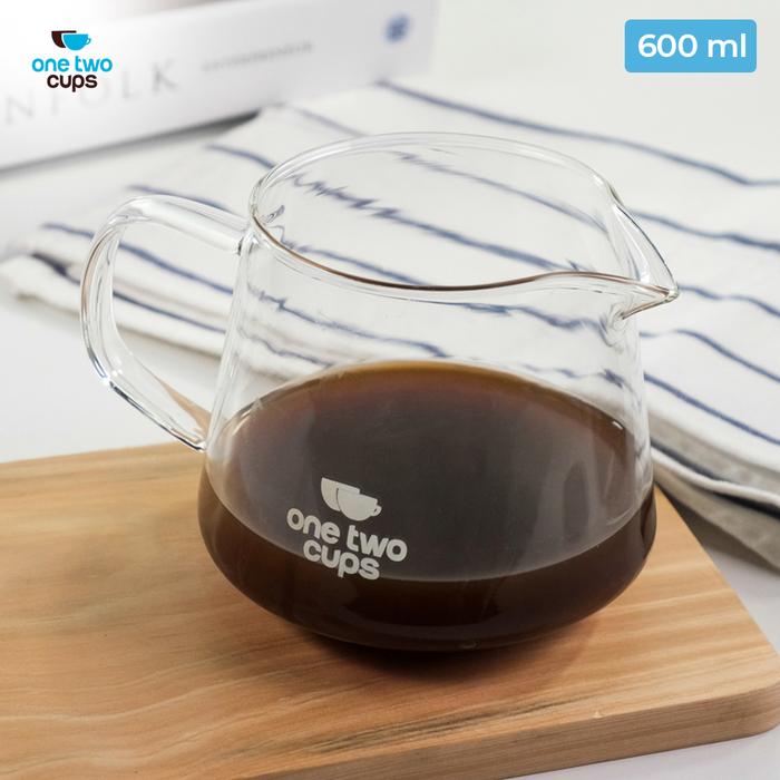 One Two Cups Teko Kopi Coffee Server V60 Drip Pour Borosilicate Glass - AI101