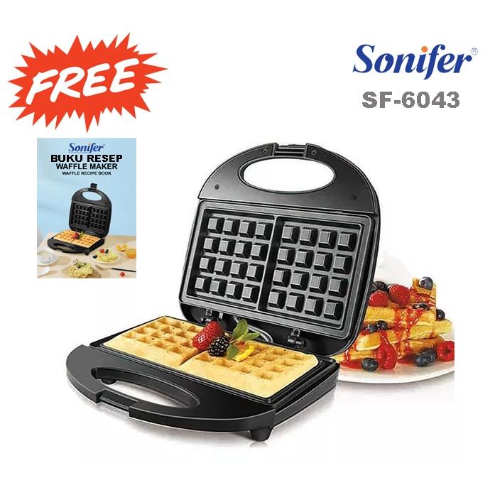 SONIFER Croffle Maker / Waffle Maker Alat Pembuat Croffle dan Waffle SF-6043 (+) FREE BUKU RESEP