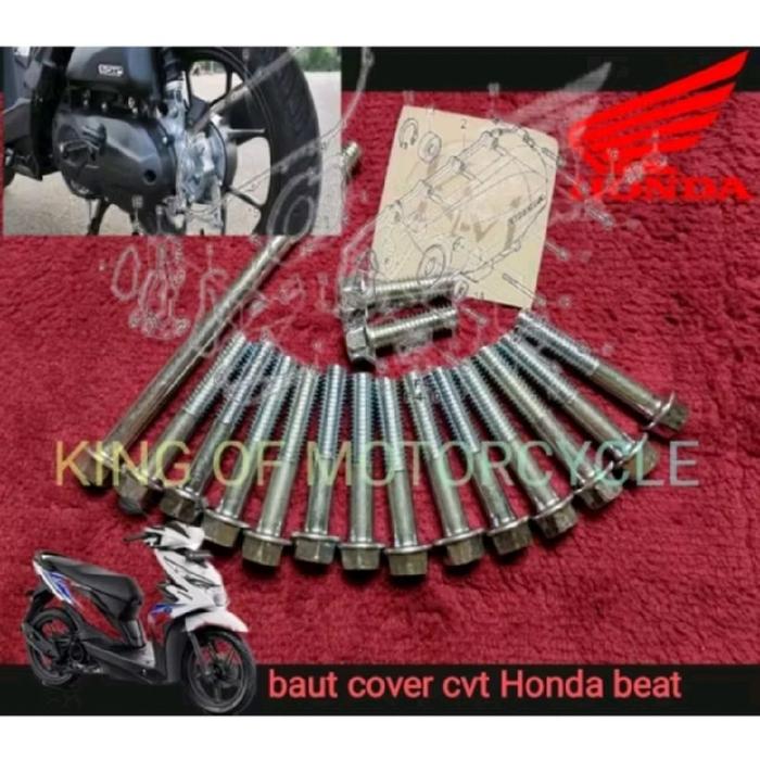 Satu Set Baut Cover Cvt Kunci 8 Honda Beat Karbu-Vario Karbu-Secoppy Karbu