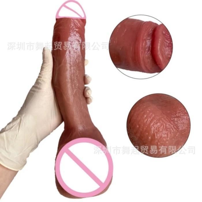 Seshlar Cod Alat Pijat Kesehatan Dildos Jumbo Rror Silikon Fleksibel - S 09