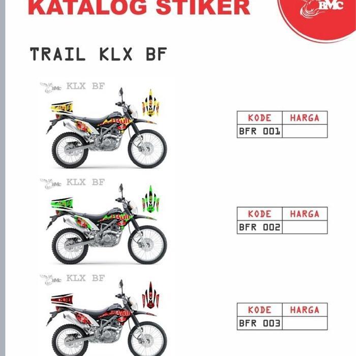 STIKER/STICKER/DECAL TRAIL KLX BF - seri R BEST QUALITY OSEAN