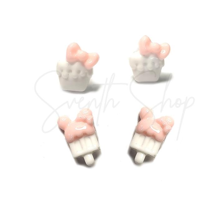 Anting Plastik Yummy Pink Ice Cream Cup Cakes