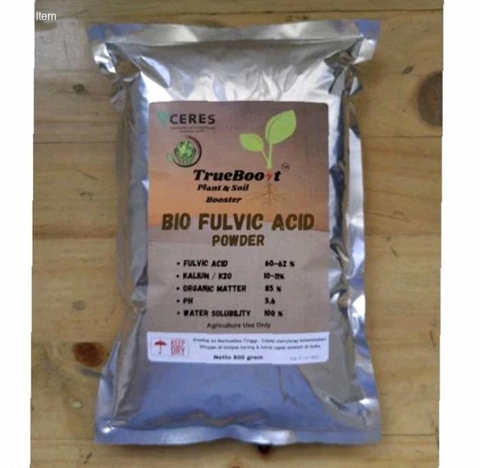 TrueBoot Bio Fulvic Acid Powder 800 Gram Pupuk Fulvic Fulvat Kalium 96% Kemurnian untuk Pertanian Pe