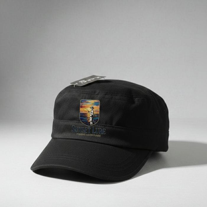 Topi Mancing Komando dengan logo mancing