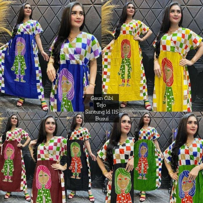 DASTER CIBI / DRES KIMONO / DASTER LOWO BU TEJO /LONG DRESS LOWO JUMBO LD 145 CM