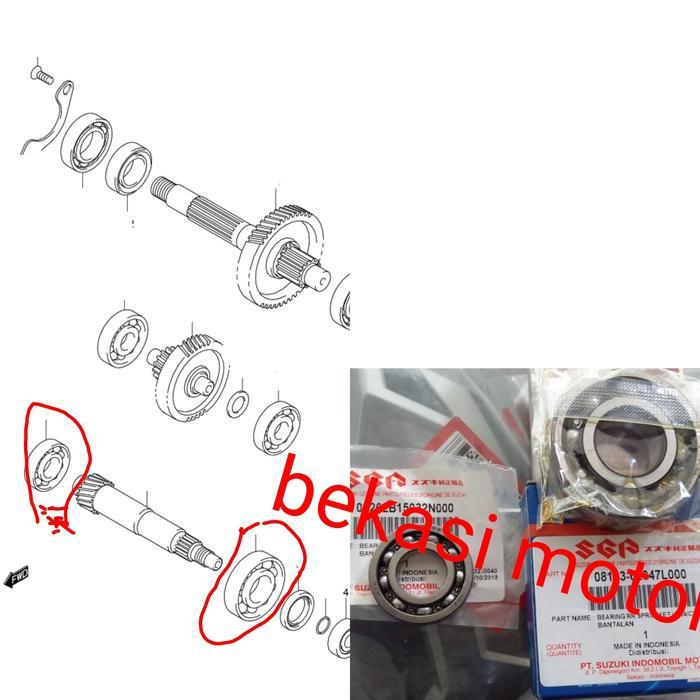6002 dan 6204 laher bearing as puli suzuki skywave hayate spin skydrive