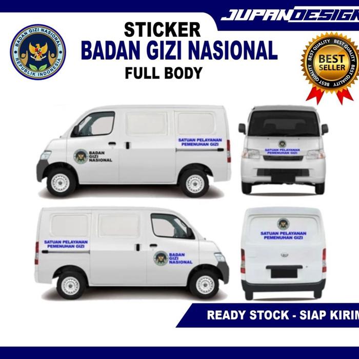 Stiker BADAN GIZI NASIONAL BGN FULL BODY SATUAN Stiker Princut Cutting Premium Untung Mobil BGN