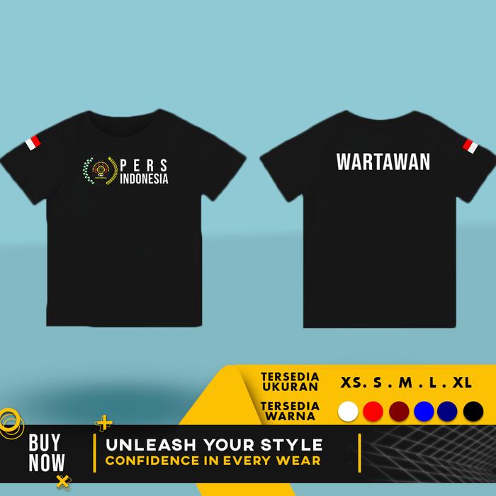 Kaos Anak Baju PWI PERS WARTAWAN INDONESIA | Cotton Combed 30s