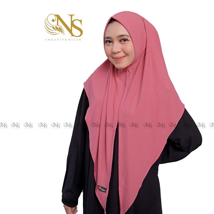 QIEHIJAB.COLLECTION_hijab kerudung intan bergo malay jersey premium by ns hijab Nyaman Instan