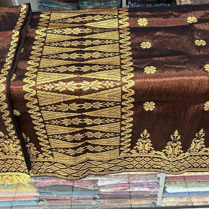 Kain Songket Tenun Silungkang/Songket Set Selendang Renda Koto Gadang/Songket Tenun Silungkan Benang