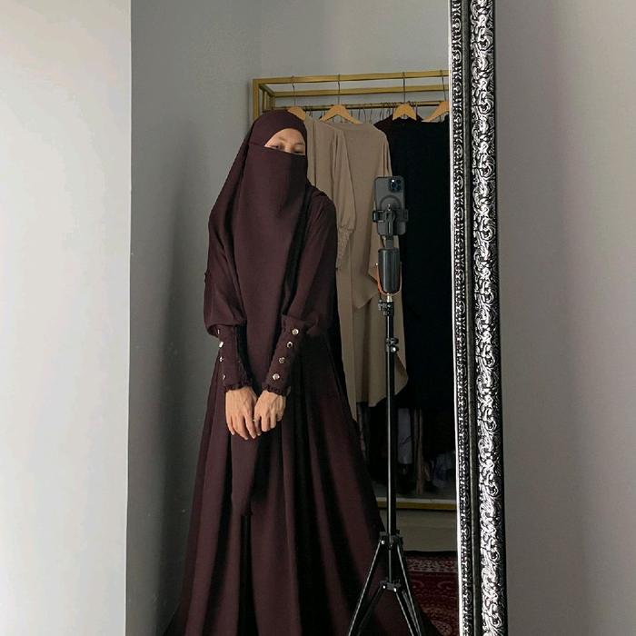 LATHIFA ABAYA SET KHIMAR FK | ABAYA SET FK KHIMAR