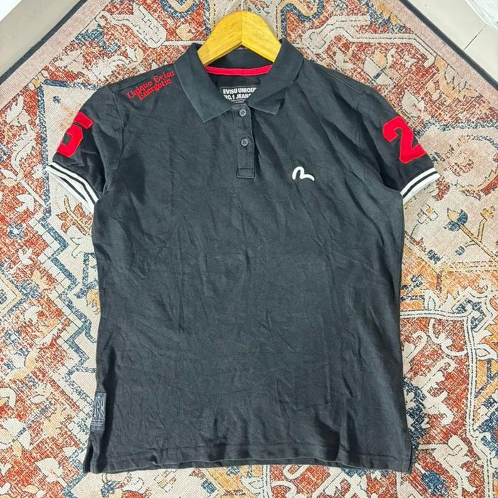 POLO SHIRT EVISU WOMEN HITAM SECOND SIZE M