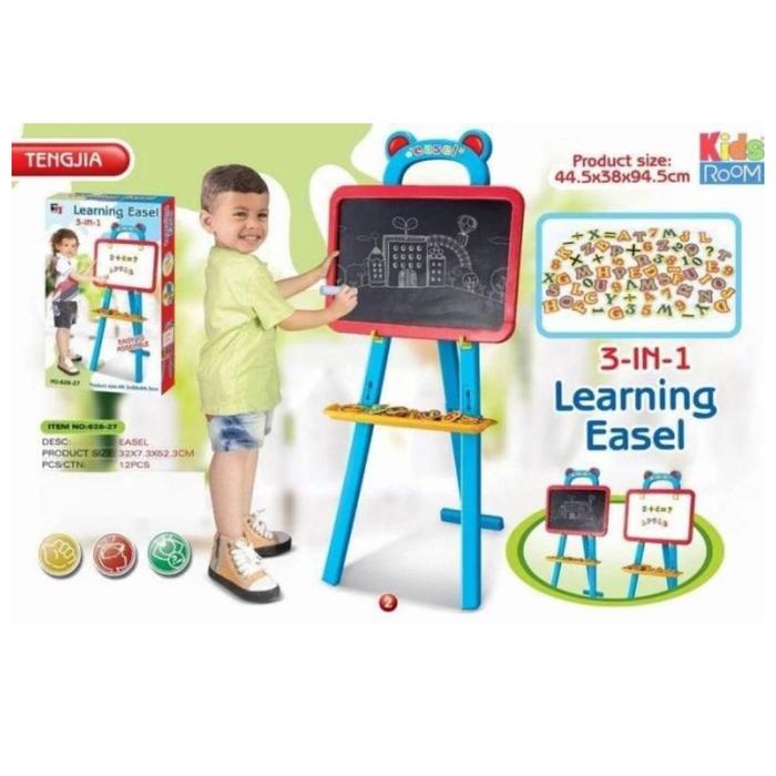 Mainan Papan Tulis Learning Easel 3 ini 1