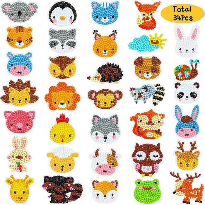 5D Diamond Painting Kits for Kids DIY Animals Diamond Painting
