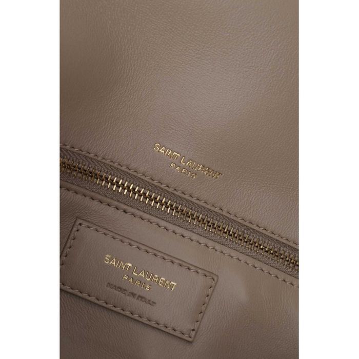 YSL MEDIUM KATE 99 CHAIN SHOULDER BAG IN SEA SALT SUEDE WITH TASS