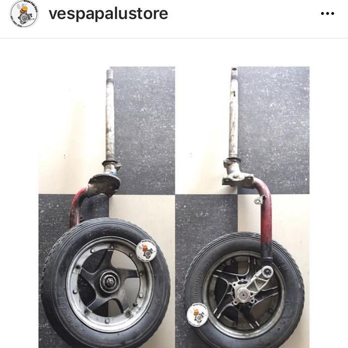 Forok Fork Tiang Tongkat Velg Cakram Depan Vespa As Besar PX Excel