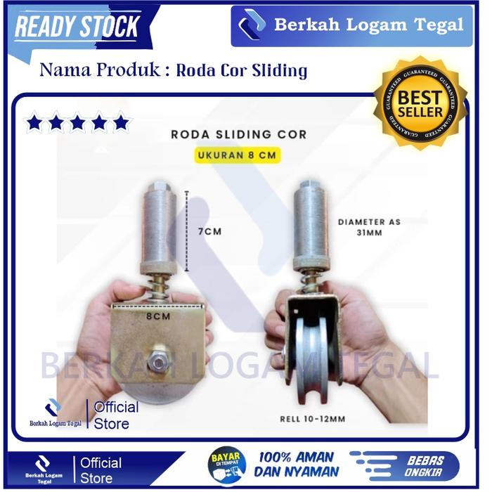 Roda Sliding COR Roda Pintu Pagar 6cm