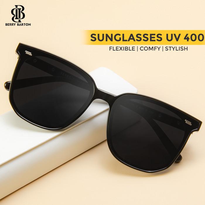 [BARU] Kacamata Hitam Sunglasses Frame Square TR Anti UV400 818-2