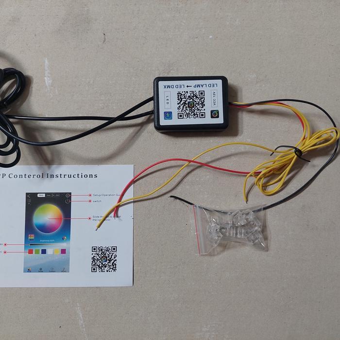 Led Alis Slim RGB Bulat / Selang Welcome + Sein 60cm Control Aplikasi Android