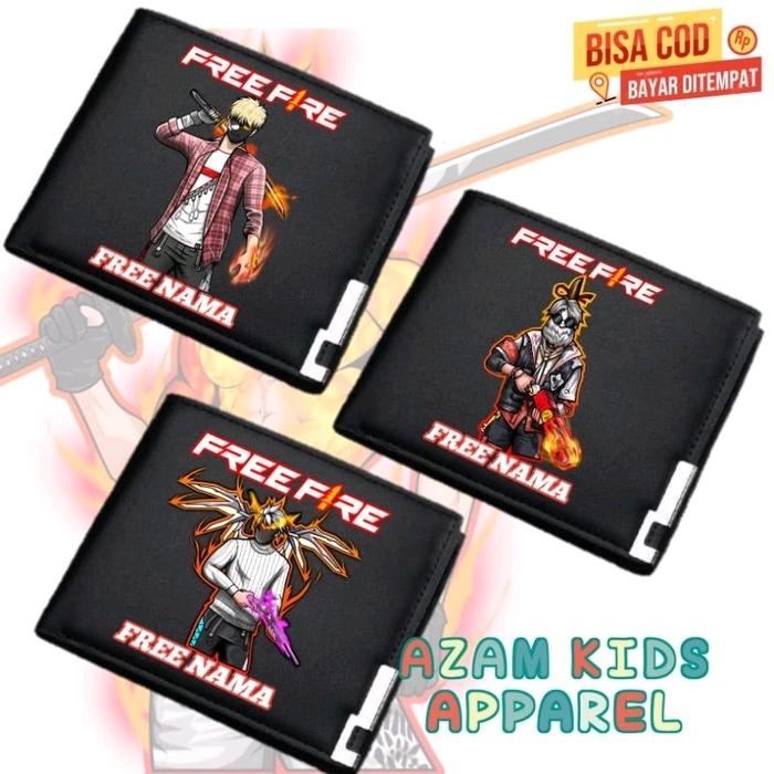 (BISA COD) DOMPET WALLET ANAK FF KARAKTER FF FREE NAMA / DOMPET LIPAT WALLET ANAK DAN DEWASA KARAKTE