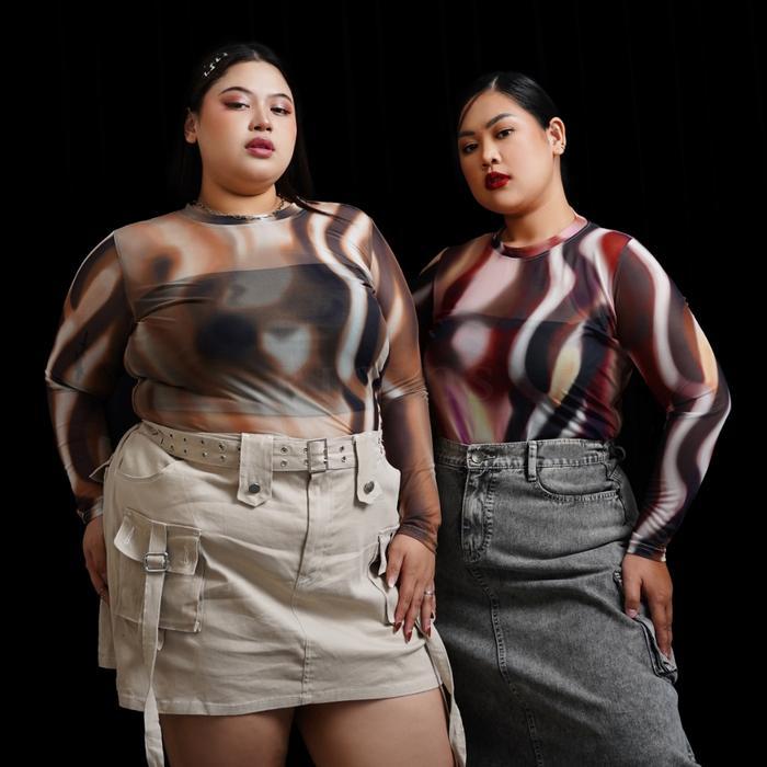 Bigins - Candy Mesh Top/Mesh Top Jumbo/Korean Basic Top - JTS031