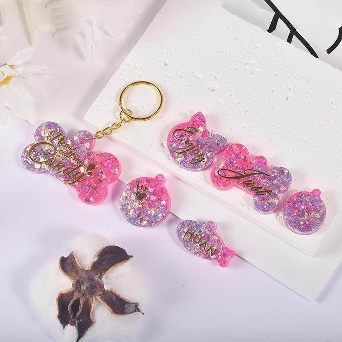 Cetakan Resin Pet Id Tag / Gantungan Kunci / Liontin Nama Hewan Anjing Kucing / Keychain Mold Silico