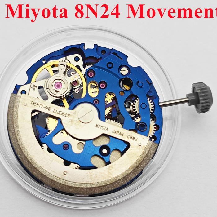 Miyota 8N24 Automatic Mechanical Movement 21600 B Watch Movement 21 Jewels Skeletonized Automatic Mo
