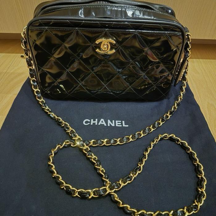 Preloved Black Sling auth Chanel bag