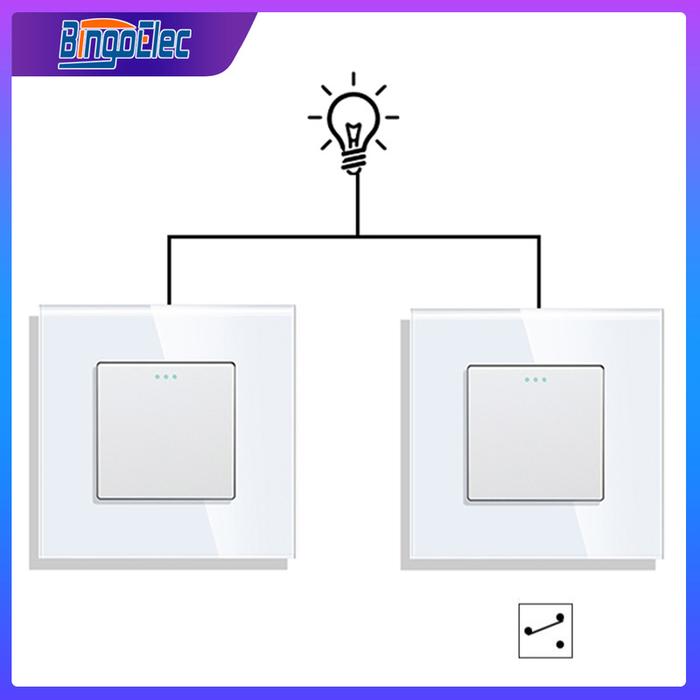 Bingoelec Push Switch Wall Switches on Off Switch Button Lamp Switch