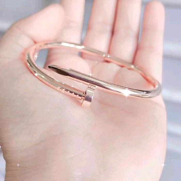 gelang model paku titanium polos