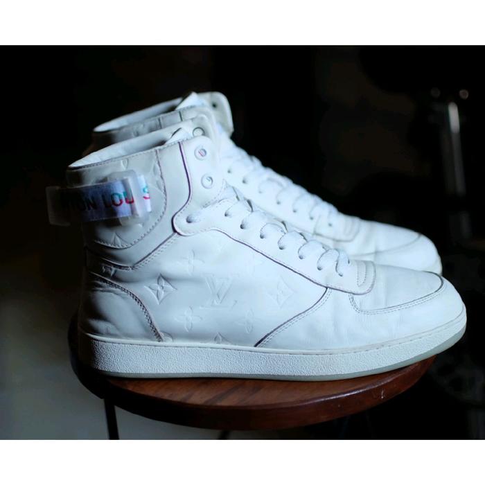 Sepatu Luis Vutong ElVi Paris Luxury White Leather Mid Hi Strap Kulit not Zegna Tods Paraboot Kleman