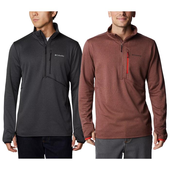 Men Fleece Half Zip Jacket Bigsize Original - Jaket Pria Jumbo Size CLM0176