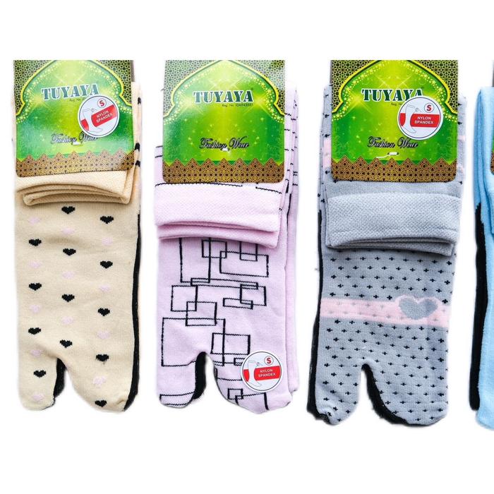 KAOS KAKI JEMPOL WANITA MUSLIMAH 3/4 JM88W MOTIF TUYAYA PREMIUM